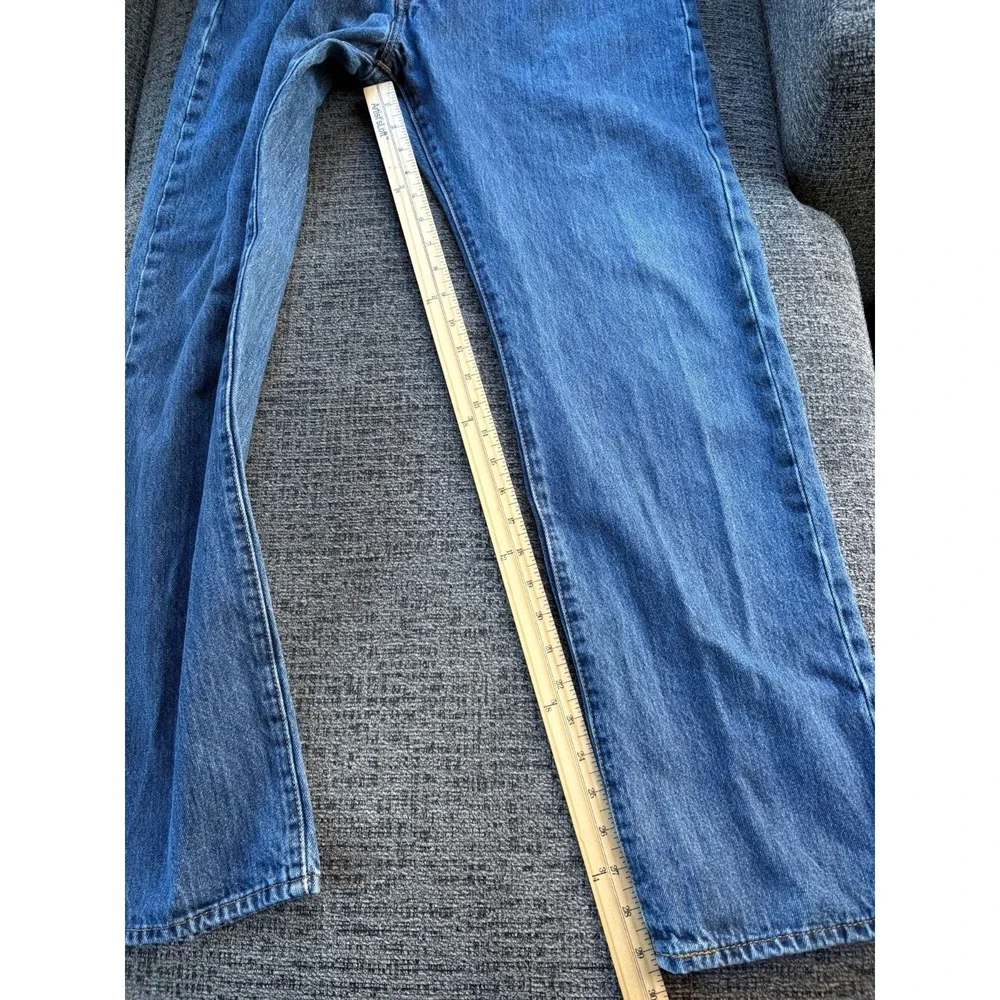 Levis 501 Original Vintage Style Blue Denim Button Fly Jeans 27‎ x32 Boyfriend - Picture 10 of 10